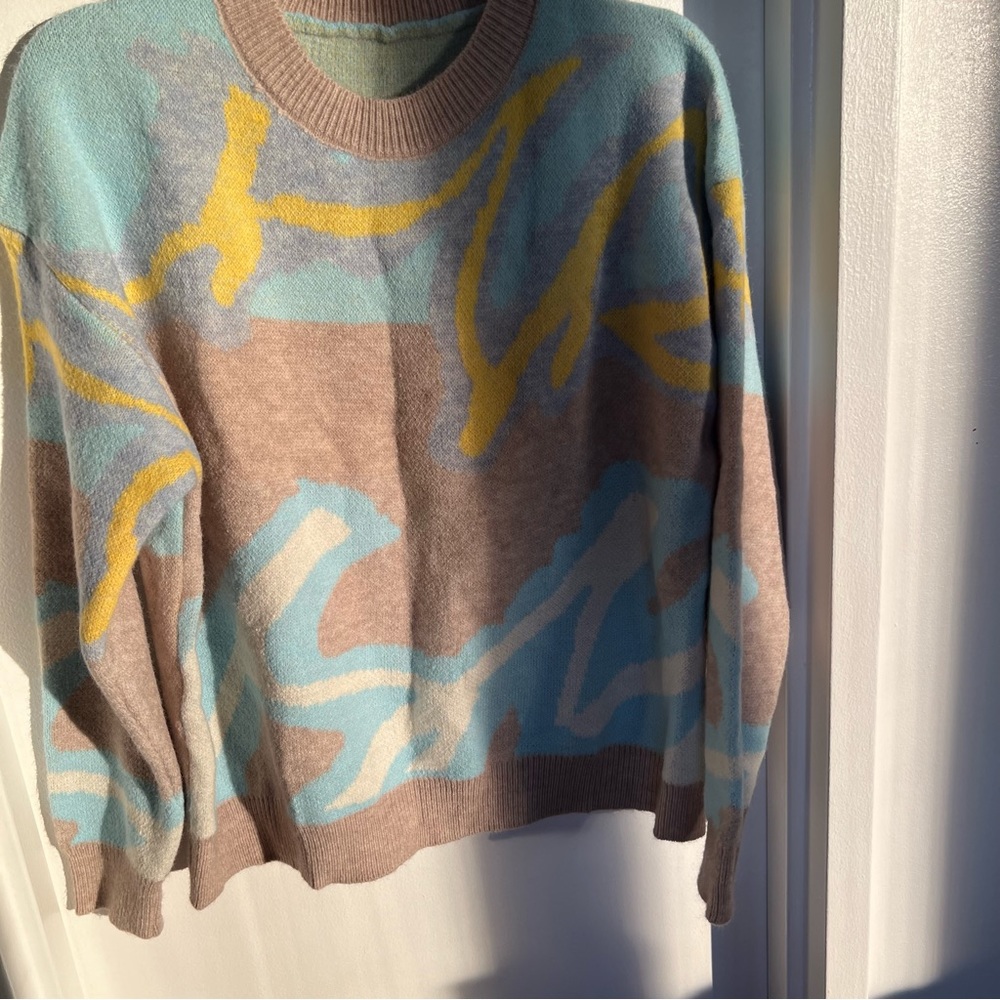 Sweater jacket multicolor grey